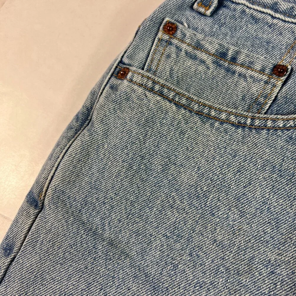 Y2K Levi's Jeans Shorts Men 35* 560 Loose Blue Faded Cut Off Denim Jorts Tag 36